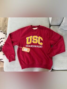 Russell Athletic USC Grandparent Crewneck Sweatshirt Red Medium